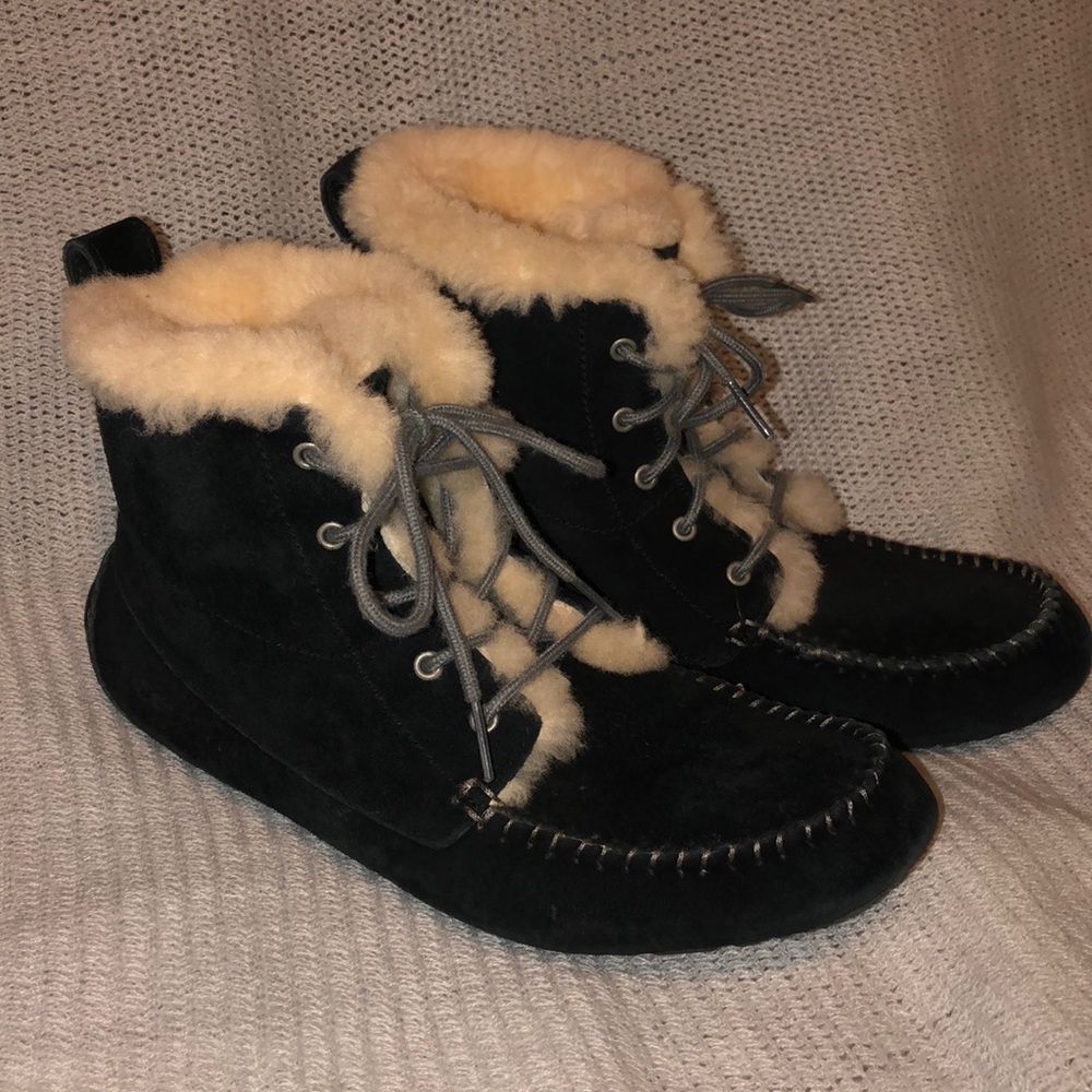 Uggs Lace Up Ankle Moccasins
